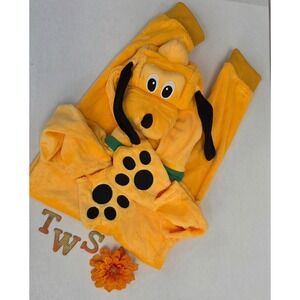 Disney Pluto Plush Hooded Union Suit Fleece Costume/ Pajamas Kids12 to 18 months